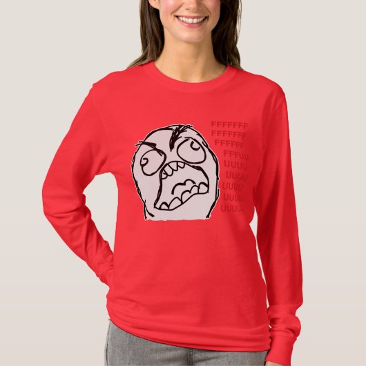 激怒の人のfuuuのfuuuu tシャツ (正面)