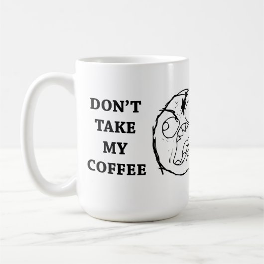 激怒の人は私のコーヒーを取りません コーヒーマグカップ (左)