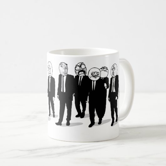 激怒の喜劇的なミームはラップアラウンドのマグに直面します。 私gusta. コーヒーマグカップ (正面右)