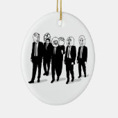 激怒の喜劇的なミームは歩くに直面します。 私Gusta. セラミックオーナメント (右)