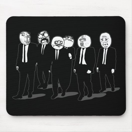 激怒の喜劇的なミームは歩くに直面します。 私Gusta. マウスパッド (正面)