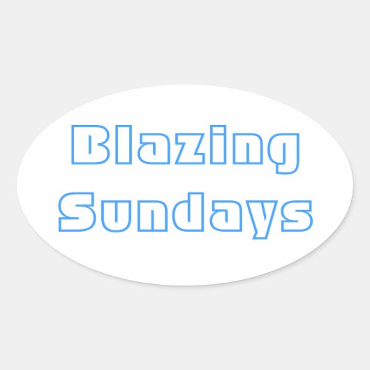 激怒の日曜日の楕円ステッカー 楕円形シール (正面)