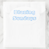 激怒の日曜日の楕円ステッカー 楕円形シール (バッグ)