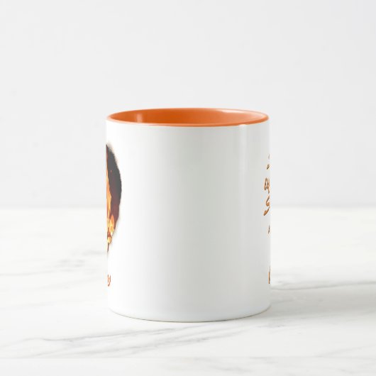 激怒の炎ハートの火るみ引用文 マグカップ (中央)