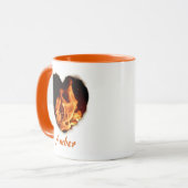 激怒の炎ハートの火るみ引用文 マグカップ (正面左)