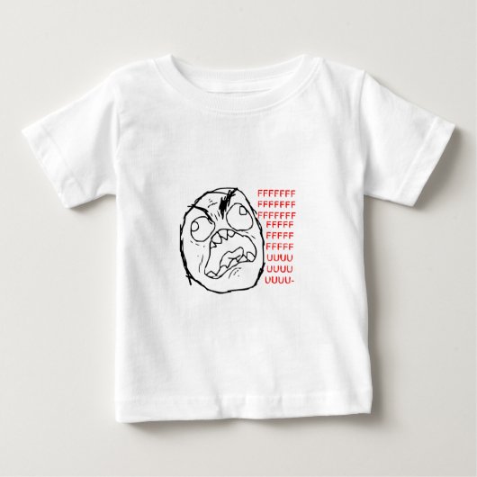 激怒の顔のオリジナル ベビーTシャツ (正面)
