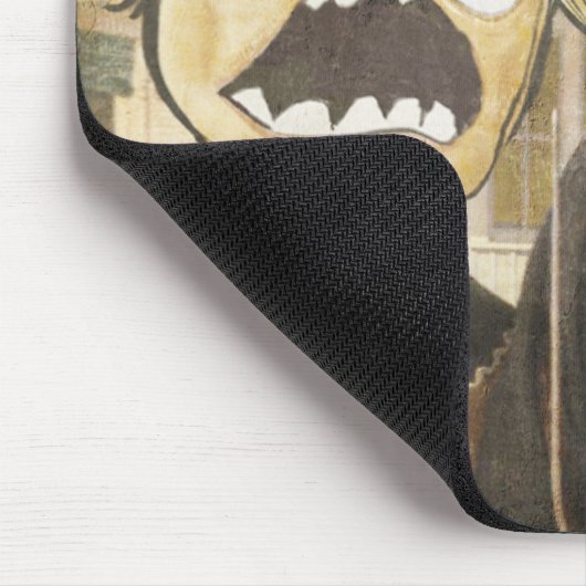 激怒の顔のミームの顔の喜劇的な上品な絵画 マウスパッド (コーナー)