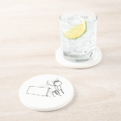 激怒の顔のミームを弾くテーブルフリップ コースター (側面)