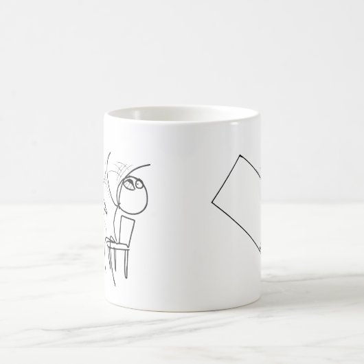 激怒の顔のミームを弾くテーブルフリップ コーヒーマグカップ
