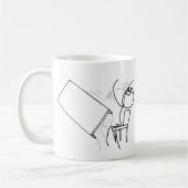 激怒の顔のミームを弾くテーブルフリップ コーヒーマグカップ