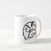 激怒の顔の激怒の喜劇的なミームのlolのrofl コーヒーマグカップ (正面右)