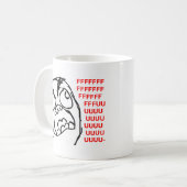 激怒の顔の激怒の喜劇的なミームのlolのrofl コーヒーマグカップ (正面左)