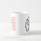 激怒の顔の激怒の喜劇的なミームのlolのrofl コーヒーマグカップ (中央)