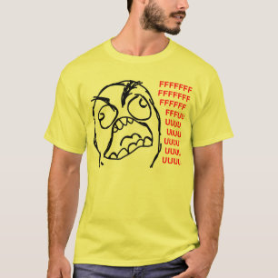 激怒の顔の激怒の喜劇的なミームのlolのrofl tシャツ