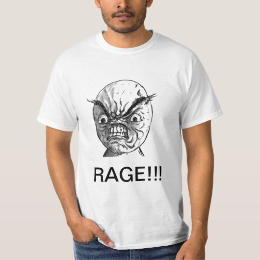 激怒の顔メンズ大人L Tシャツ (正面)