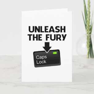 激怒のCapsロックを自由にして下さい カード