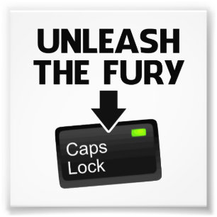 激怒のCapsロックを自由にして下さい フォトプリント