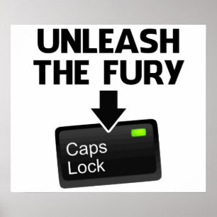 激怒のCapsロックを自由にして下さい ポスター