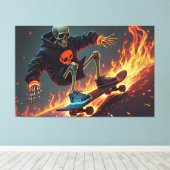 激怒キックフリップ キャンバスプリント (インサイチュ (ウッドフロア))