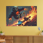 激怒キックフリップ キャンバスプリント (インサイチュ (リビング))