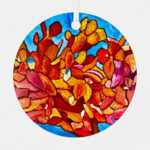 激怒サボテン金属オーナメント