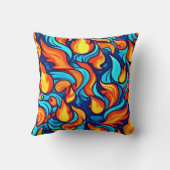 激怒ブルー抽象芸術 クッション (裏面)