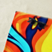 激怒ブルー抽象芸術 ビーチタオル (インサイチュ)