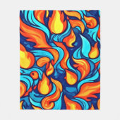 激怒ブルー抽象芸術 フリースブランケット (正面)