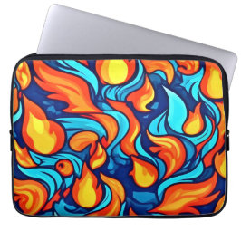 激怒ブルー抽象芸術 ラップトップスリーブ