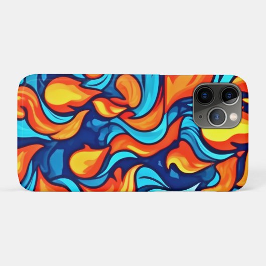 激怒ブルー抽象芸術 Case-Mate iPhoneケース (裏面(横))