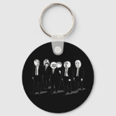 激怒漫画ミーム顔歩く キーホルダー (正面)