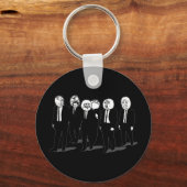 激怒漫画ミーム顔歩く キーホルダー (正面)