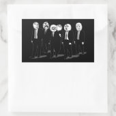 激怒漫画ミーム顔歩く。私はグスタ。 長方形シール (バッグ)