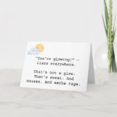 激怒白熱［赤熱］光を放つ妊娠で カード (正面)