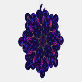 激怒美しい万華鏡のように千変万化するパターンクリスマスアド文字 オーナメントカード (右)