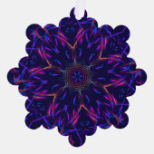 激怒美しい万華鏡のように千変万化するパターンクリスマスアド文字 オーナメントカード (正面)