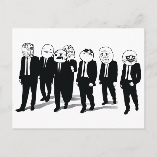激怒集団はがき ポストカード (正面)