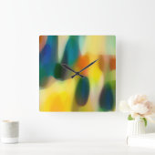 激怒雨ビーチハウス スクエア壁時計 (ホーム)