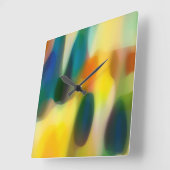 激怒雨ビーチハウス スクエア壁時計 (傾斜)