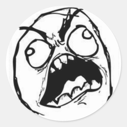 激怒顔 ラウンドシール (正面)