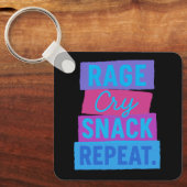 激怒。泣け。スナック。同じ。 キーホルダー (正面)