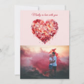 激情の恋 | 花のハート | オーダーメイドフォト シーズンカード (正面)