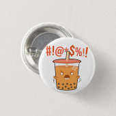 激烈なアオザメボタンPin 缶バッジ (正面&裏面)