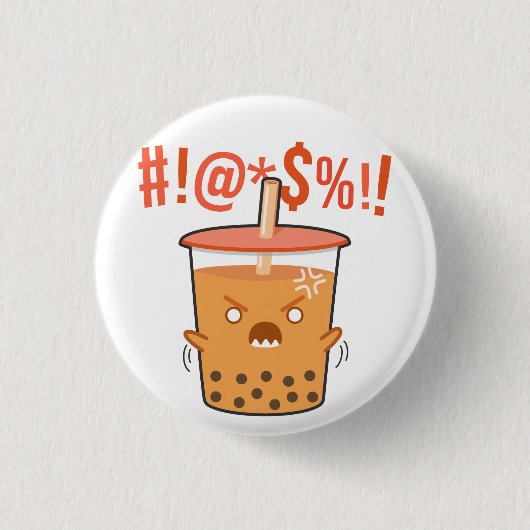 激烈なアオザメボタンPin 缶バッジ (正面)