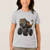 激獣タイガーモンスタータンクデザイン トライブレンドＴシャツ (正面)