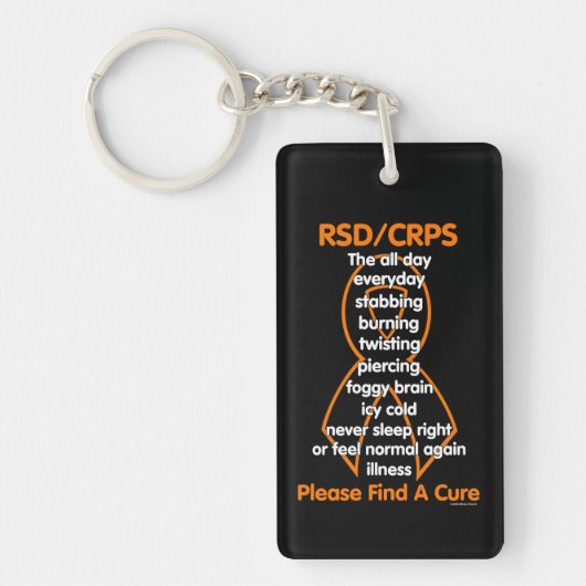 激痛 灼熱 痛みを伴うねじれ...RSD/CRPS キーホルダー (正面)