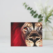 激素晴らししい荒野の雄ライオン ポストカード (スタンド正面)