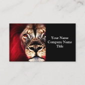 激素晴らししい荒野の雄ライオン 名刺 (正面)