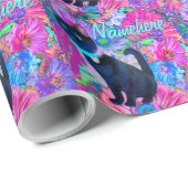 激賞の子猫! 花および子猫! ラッピングペーパー (ロールコーナー)