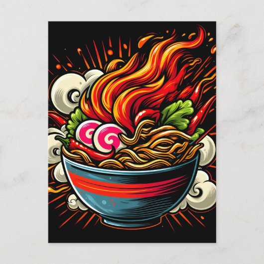 激辛ラーメン日本麺街道アート シーズンポストカード (正面)